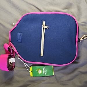 Navy and Pink Women's Bag